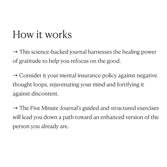 NEW INTELLIGENT CHANGES The Five Minute Journal Hardcover Beige Daily - Picture 8 of 13